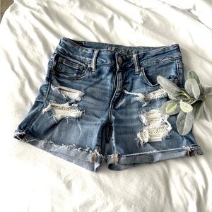 American Eagle Outfitters Blue Vintage Jean Shorts